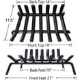 thumbnail image 3 of Amagabeli Wrought Iron Fireplace Log Grate 21 inch Wide Heavy Duty Solid Steel Indoor Chimney Hearth 3/4" Bar Fire Grates for Outdoor Kindling Tools Pit Wood Stove Firewood Burning Rack Holder Black, 3 of 8