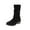Black, variant on Fesfesfes Mid Calf Boots for Women Mid Calf Chunky Heel Boots Casual Round-Toe Fashion Winter Fall Flock Boots 41(US:7.5)