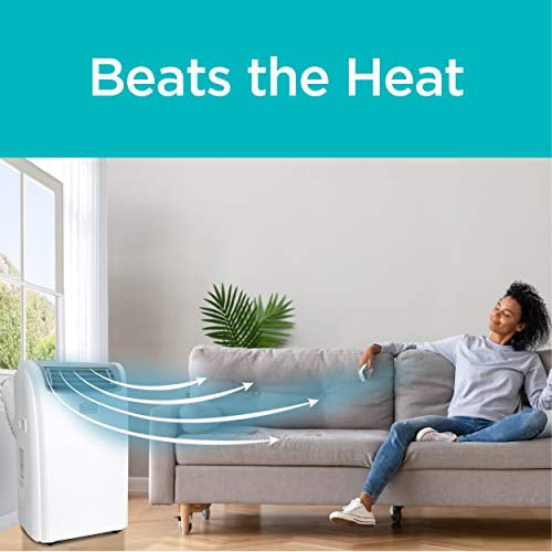 BLACK+DECKER BPACT14WT 7,700 BTU SACC/CEC (14,000 BTU ASHRAE) Portable Air Conditioner for Rooms up to 700 Sq. Ft.
