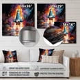 thumbnail image 4 of Designart "Revelation of the Rocketship I" Transportation Metal Wall Art Prints, 4 of 5