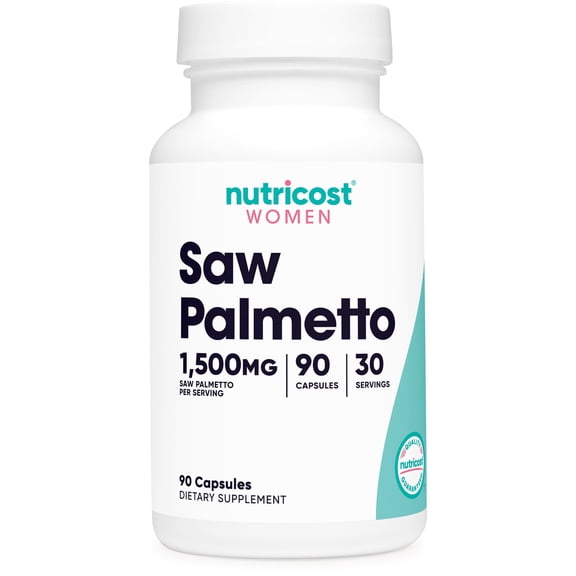 Nutricost Saw Palmetto for Women (1,500mg) 90 Capsules, 30 Servings