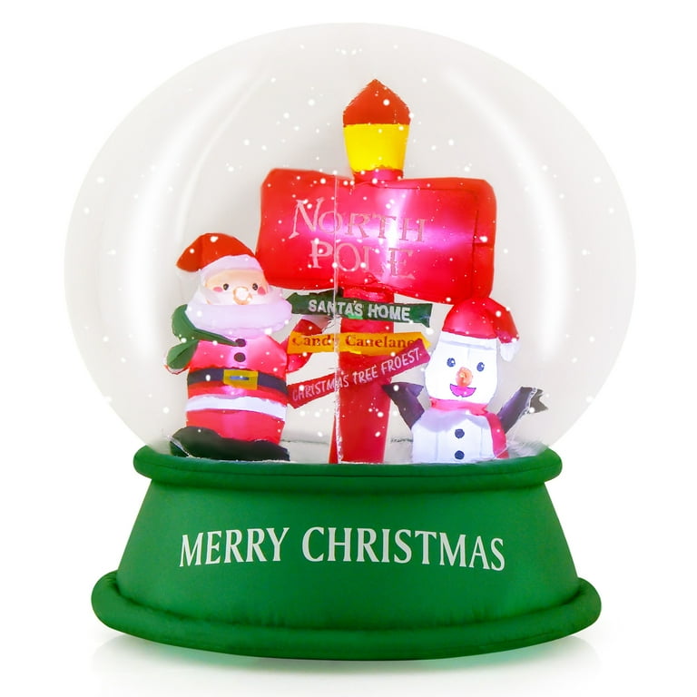 Suclain Christmas Snow Globes Set Of 4 - 1.8 Inch Santa Claus Winter Decorations