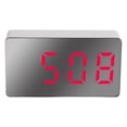 thumbnail image 1 of 2x Reloj despertador digital, reloj LED grande con espejo de 3 pulgadas, función de repetición, modo de atenuación del reloj con brillo a Sunnimix Despertador digital, 1 of 7