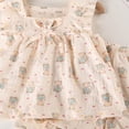 thumbnail image 4 of newwalpole Baby Toddler Girl 2 Piece Clothes 6 12 18 24 Months 2T 3T 4T Solid Color Eyelet Sleeveless Square Neck Tops and Shorts Outfits Set Light Yellow for Size 3-4 Years, 4 of 4