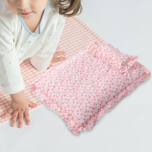 OUNONA Miniature Dollhouse Blanket Doll Strawberry Sleeping Bag 38.70X28.50X2.00CM