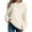 White, variant on Vetsdori Casual Sweaters for Women Plus Size Round Collar Pullover Solid Color Green Long Sleeve Thickness Womens Tops Warm
