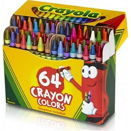 Crayola Crayon Set, 3-5/8", Permanent/Waterproof, 64/BX, Assorted, Sold as 1 Box