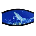 thumbnail image 3 of Correa de neopreno para máscara de buceo, protección subacuática, almohadilla cómoda para cabello largo Azul oscuro, 3 of 9