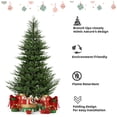 thumbnail image 5 of Bringstar 4.5FT Unlit Green Artificial Christmas Tree with 1526 Mixed PE & PVC Tips, Hinged Full Fir Xmas Tree with Sturdy Metal Stand for Indoor Holiday Decoration, 5 of 7