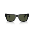 thumbnail image 2 of Ray-Ban Mega Wayfarer Sunglasses, Bold Square Eyeglasses with Case, Black/Green, Size 51, 2 of 6