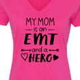 thumbnail image 4 of Inktastic My Mom is an EMT and a Hero Women's V-Neck T-Shirt, 4 of 5