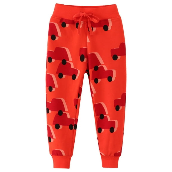 MEZZALL Child Boys Casual Jogger Pants With Cartoon Print Athletic Sweatpants Kids Youth Comfortable Elastic Waist Soft Blend Fabric Playwear Holiday Slacks