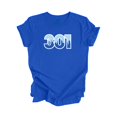 thumbnail image 1 of 301 Baltimore Maryland USA Code Régional Skyline de la Ville Cadeau - T-Shirt Unisexe - Inspired X, 1 of 1