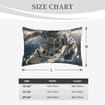 thumbnail image 4 of Lsque Astronaut Soccer Field Pattern Pillow Case – Soft & Cozy Throw Pillow Cover, Hypoallergenic Cushion Case for Sleeping Women with Envelope Closure-14"x20", 4 of 6