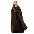 thumbnail image 4 of Lilgiuy Women's Top Hooded Outwear Hooded Cloak Coat Long Sleeve Coat Parkas Brown，10（XL） Winter Dresses for 2022, 4 of 5