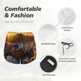 thumbnail image 6 of Lsque Lizard With Sunglasses Sunset Printed Women's Running Shorts with Liner Pockets,Elastic Quick Dry Workout Athletic Gym Yoga Shorts,Womens High Waist Shorts-Large, 6 of 9