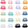 thumbnail image 1 of wonima11 20 Packs Heart Cell Phone Ring Holder Flower Phone Charm Hooks Adhesive Smartphone Ring Grip Sticky Silicone for Cellphone Case Pad Tablet Cups DIY Accessories, 10 Assorsted Colors, 1 of 1