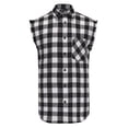 thumbnail image 5 of Mlzmgr Mens Button down Tank Tops Casual Flannel Plaid Causal Workout Running Tees, 5 of 9