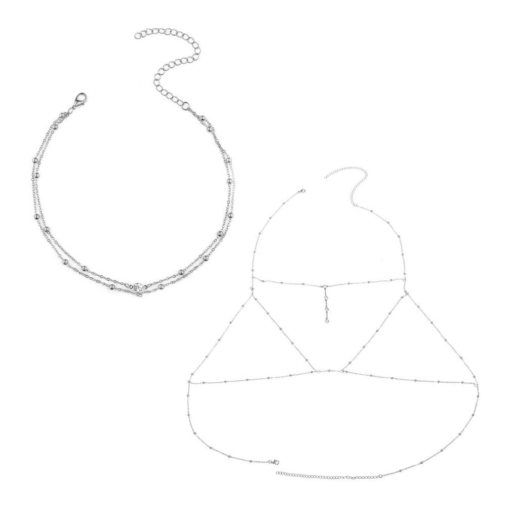 Body Chains for WomenSexy Layering Body Chain Jewelry with Shinning