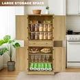 thumbnail image 3 of 2025 New Pantry Cabinet, 72" Tall Kitchen Storage Cabinets with Doors and Adjustable Shelves, Farmhouse Kitchen Hutch Cupboard for Dining Room, Living Room, 3 of 7