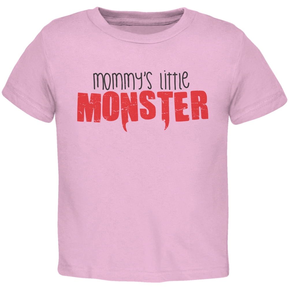 Mommy's Little Monster Light Pink Toddler TShirt 3T