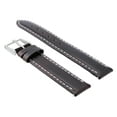 thumbnail image 2 of 20MM SMOOTH LEATHER STRAP BAND FOR BREGUET WATERPROOF DARK BROWN WHITE STITCHING, 2 of 2