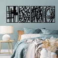 thumbnail image 3 of HELLOYOUNG 4 Pieces Retro and Artistic  Rustic  Square  Wall Decor Farmhouse Wall Decor for Living Room Metal Hollow Carved Design Arcane Symbol  Metal Decorative for Home   Christmas Supplies, 3 of 8