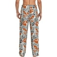 thumbnail image 2 of Bixox Men's Vintage Blue Fox Family A Patterned Pajama Pants with Pockets Lounge Clothes for Home, 2 of 5
