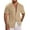Khaki, variant on COOFANDY Mens Beach Shirt Short Sleeve Fashion Summer Beach Casual Shirts for Men Regular Fit