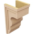 thumbnail image 5 of 12"W x 12"D x 24"H Wide Highland Rough Cedar Woodgrain TimberThane Corbel, Primed Tan, 5 of 6