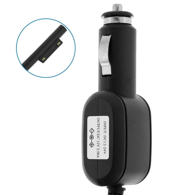 compatible Microsoft Surface Pro 3 and 4 Car Charger Adapter 2A Black_Perfect Gift