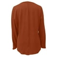 thumbnail image 5 of Tawop Shirts for Women Womens Tee Shirts Round Neck Long Sleeve Solid Orange Xl(Us:10), 5 of 5