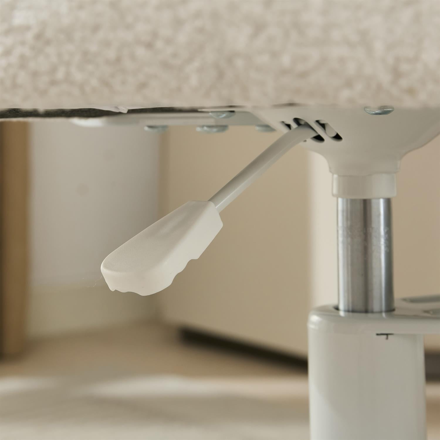 Demi Bonn 36" Desk Chair with Lumbar Support and Adjustable Stool, Meditation Chair for Home, Office, White