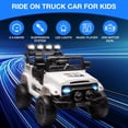 thumbnail image 2 of 12V Electric Kids Ride On Car with Remote Control, Electric Truck with 5MPH Max Speed, Steering Wheel, Accelerator Pedal, Treaded Tires, Music and Story,Ride On Toy for Kids Ages 37-96 Months, 2 of 7