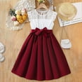 thumbnail image 2 of Bearichfupo Girls' Cute Fashion Personality Princess Dress With Solid Color Lace Bow Tie, Sizes 7-8 Years, 2 of 6