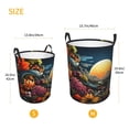 thumbnail image 3 of Honeii Sunset Floral Fantasy Landscape Print Laundry Hamper Basket,Baby Nursery Woven Storage Basket for Toys Bin,Pillows,Blankets,Clothes-, 3 of 6