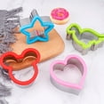 thumbnail image 3 of YOPTOP 4 Pcs Bread Sandwich Decruster Sandwich Cutter And Sealer Set Dinosaur Heart And Circle Shapes Pancake Maker Diy Cookie Cutters, 3 of 5