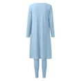 thumbnail image 5 of Jiyugala Women's Trousers Suit Fall Winter Stretchy Lounge Wear 2022 Solid Color 3 Piece Pants Set Ladies Ribbed Casual Three Pcs Outfits suits, 5 of 5