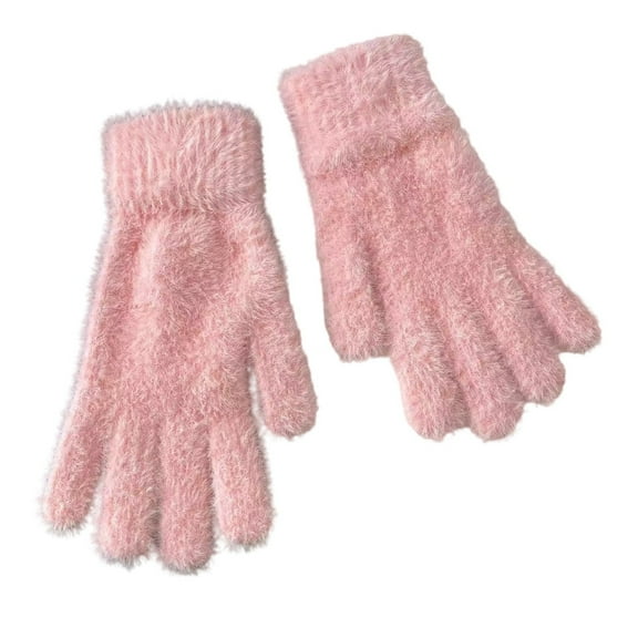 Womens Plush Lined Thermal Winter Riding Gloves Knit Comfort Fit Outdoor Cold Weather Protection