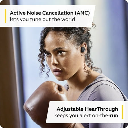 Jabra - Elite 4 Active True Wireless Noise Cancelling In-Ear Headphones - Black