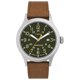 thumbnail image 1 of Reloj Timex Expedition Scout de 40 mm para hombre, caja plateada, esfera verde y correa de cuero marrón, 1 of 4