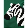 thumbnail image 4 of WIBACKER 2-7T Toddler and Little Boy's French Terry Cotton Crewneck Long Sleeve Sweatshirt - Zebra, 4 of 6