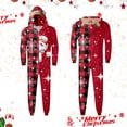 thumbnail image 2 of Mrzhqd Matching Christmas Pajamas For Family Christmas Mens Pajamas Onesie Cute Print Long Sleeve Jumpsuit With Hooded,Red,Size L, 2 of 4
