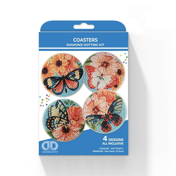 DIAMOND DOTZ® Butterfly Coasters Diamond Painting Kit - Walmart