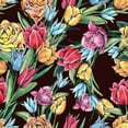 thumbnail image 3 of Black Wallpaper with Tulips Pre-Pasted - 25"W x 225"H, 3 of 3