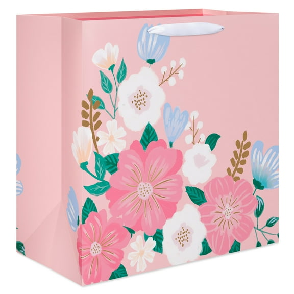 American Greetings Mother's Day 15" Large Jumbo Square Pink Gift Bag, Spring Floral (1-Count)
