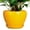 Bright Yellow, variant on Ceramic Planter Pot - 6 Inch Plant Pot with Drainage Hole and Saucer Round Planter for Indoor Plants Outdoor Succulent Pot Modern Flower Pot for Home Decor Black