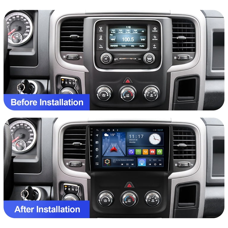CZSWCH 8 Core 4G+64G Stereo for Dodge Ram 1500 2500 3500 (2013-2018) Manual AC,Android 12 9 Inch IPS Screen Head Unit Built-in Wireless Carplay/Android Auto/DSP