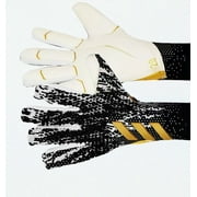 New Falcon Football Goalkeeper Gloves Thickened Anti-Slip Latex Wear-Resistant Goalkeeper Finger Youth Goalkeeper Gloves,Size 10,Black Gold