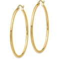thumbnail image 2 of 14k Yellow Gold Polished 2x45.2mm Tube Hoop Earrings - 45mm, 2 of 6